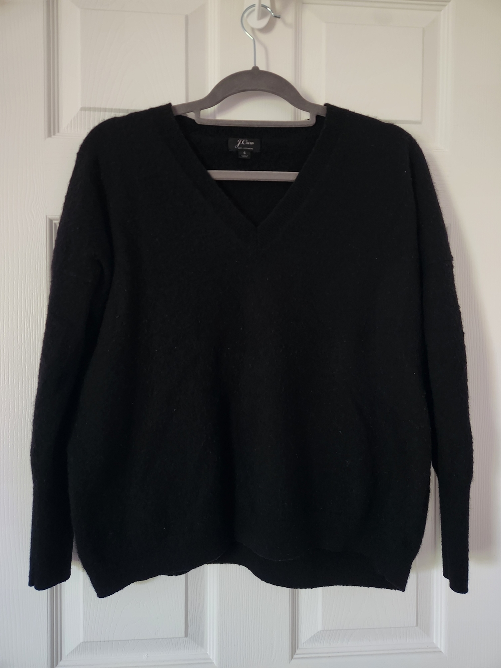 J. Crew Women's Black V-Neck Sweater - Classic Knit